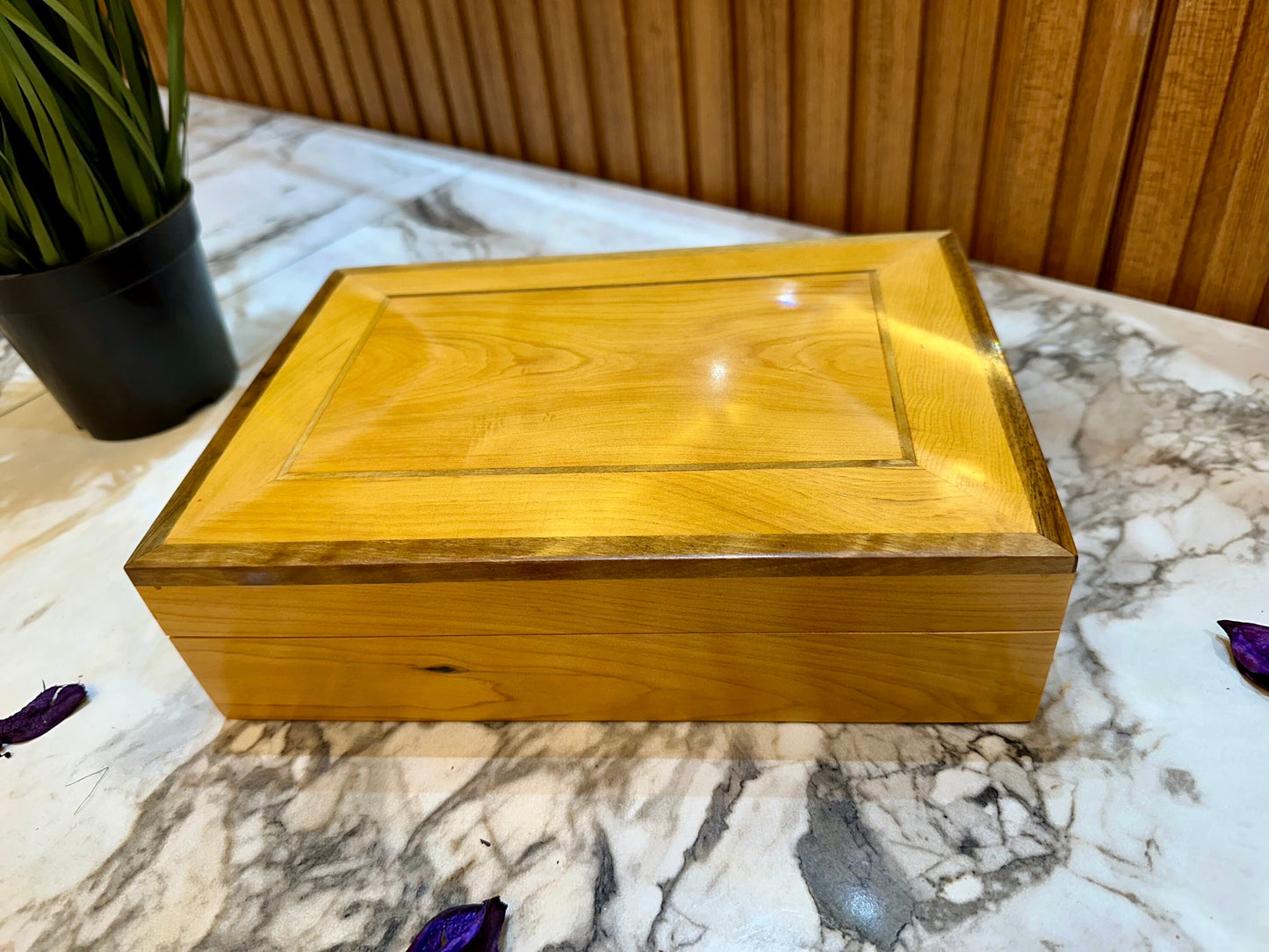 Cedar wooden box organizer Keepsake