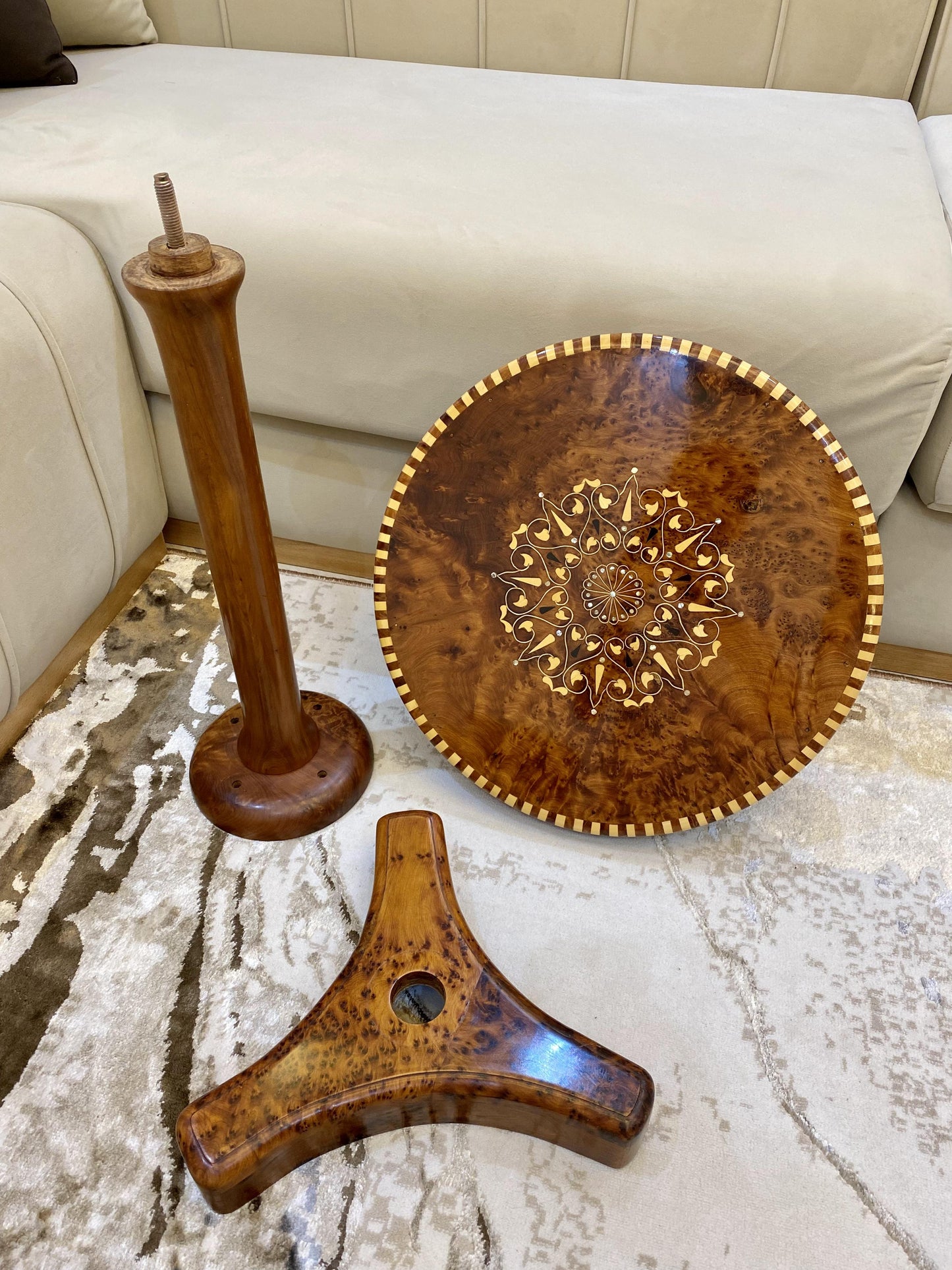 Round Decor coffee table Clean Lines and Natural Finishes