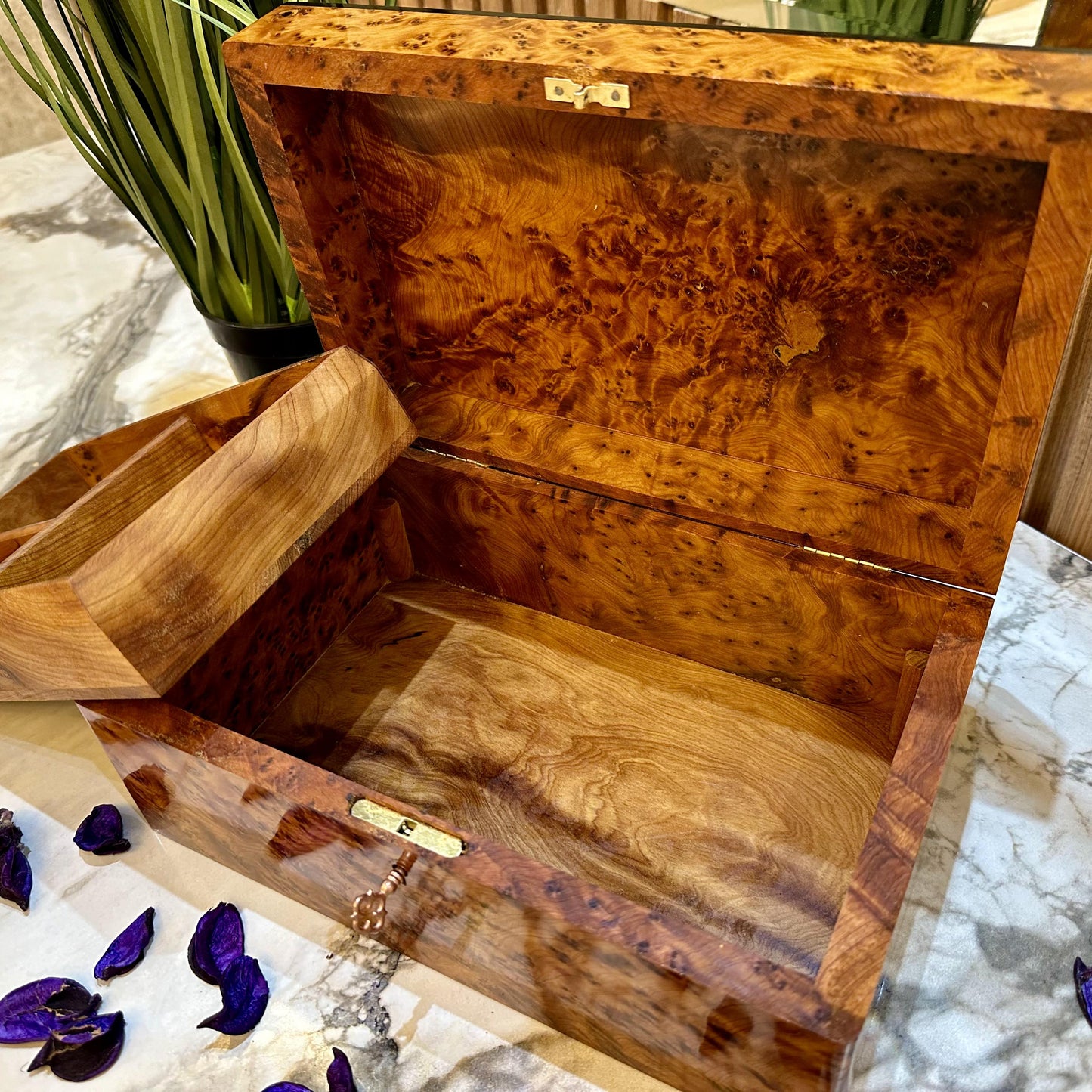 Thuya Wooden Box organizer Keepsake