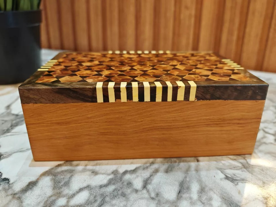 Jewellery burl wooden box Organizer Keepsake Box Gift