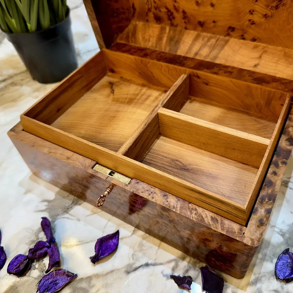 Handmade Jewelry box organizer with key gift box