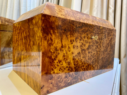 Lockable wooden burl