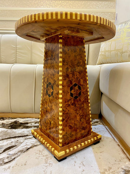 Round coffee table Wood Thuya Wood luxury decor table