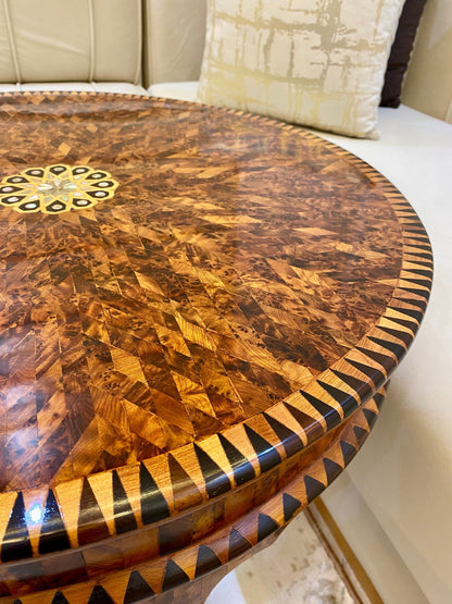 Round Coffee Table Antique Handcrafted table