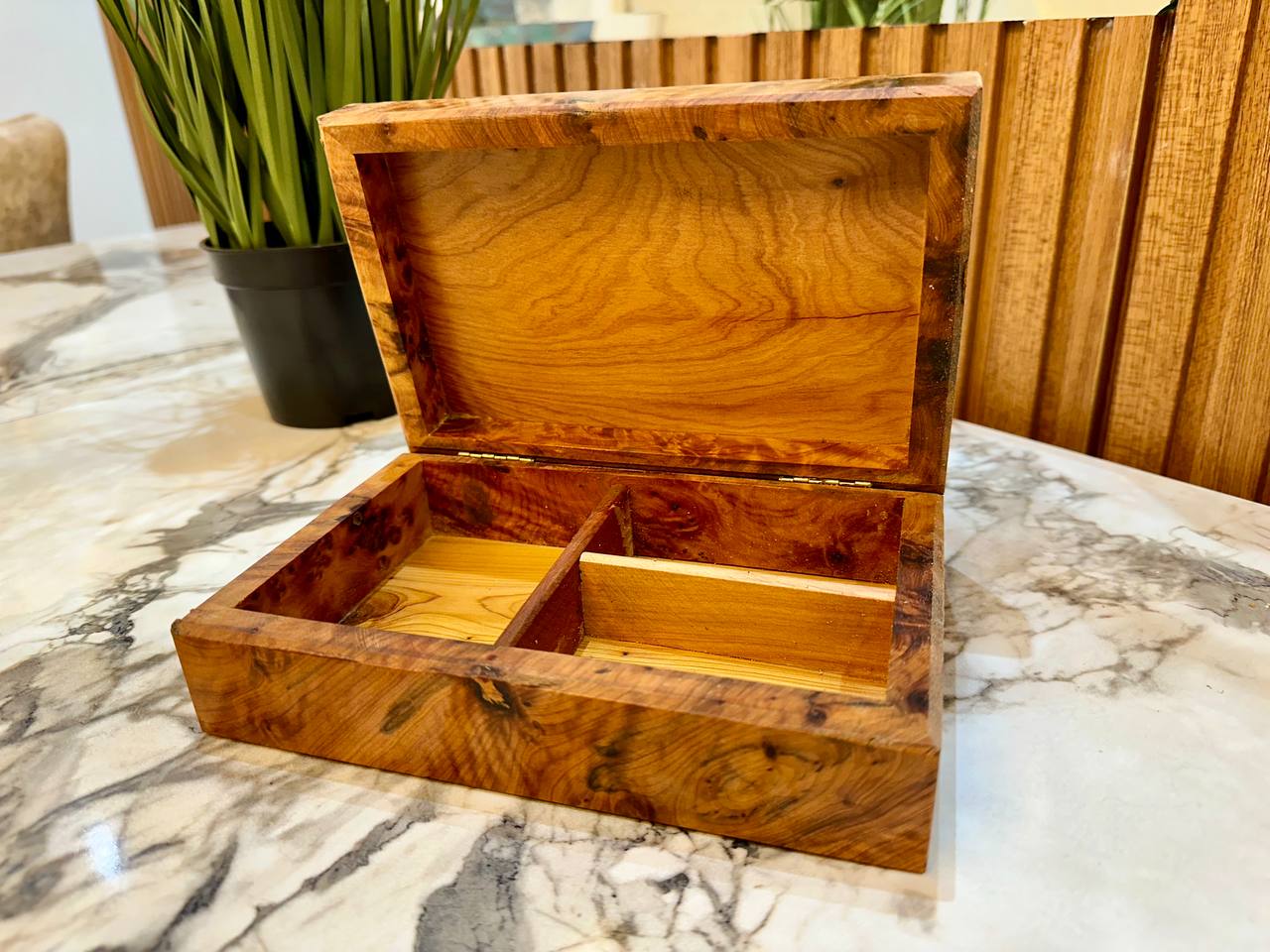 Small Jewelry box organizer thuya wood box keepsake box