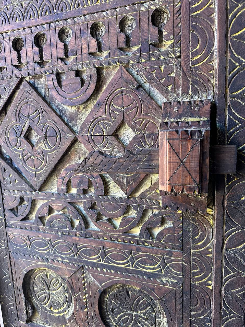 Custom Wooden Door Artisan Door. Moroccan Handmade Door Unique Handmade Vintage