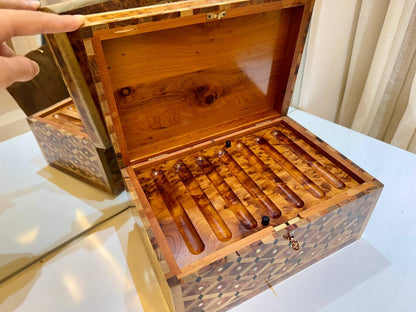 Pencil wood box Luxury With Lock