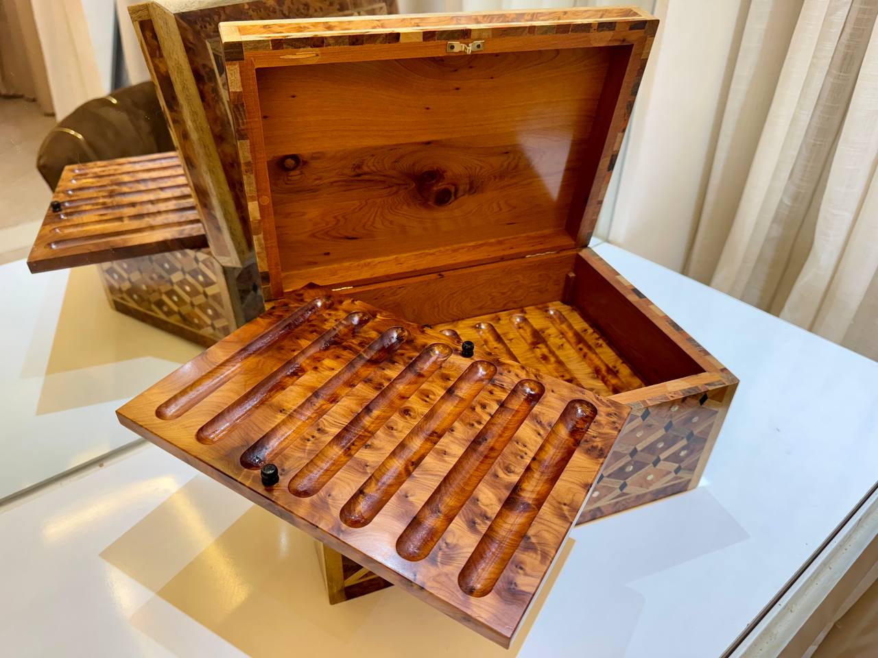 Pencil wood box Luxury With Lock