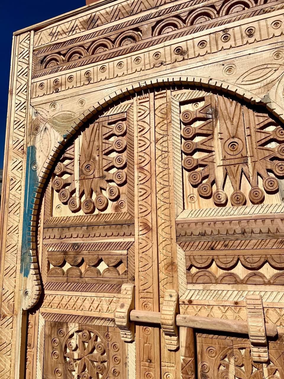 Wood Door, Authentic Vintage Carved Cedar Door