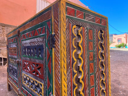 Custom Wood Cabinet Storage Chest Luxury Berber Design Thuya Wood