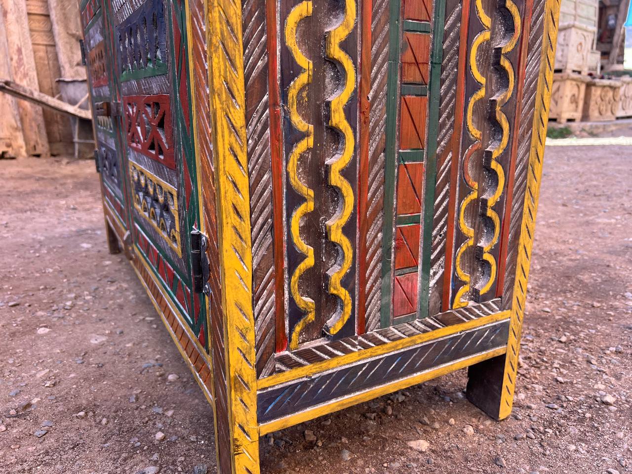 Custom Wood Cabinet Storage Chest Luxury Berber Design Thuya Wood